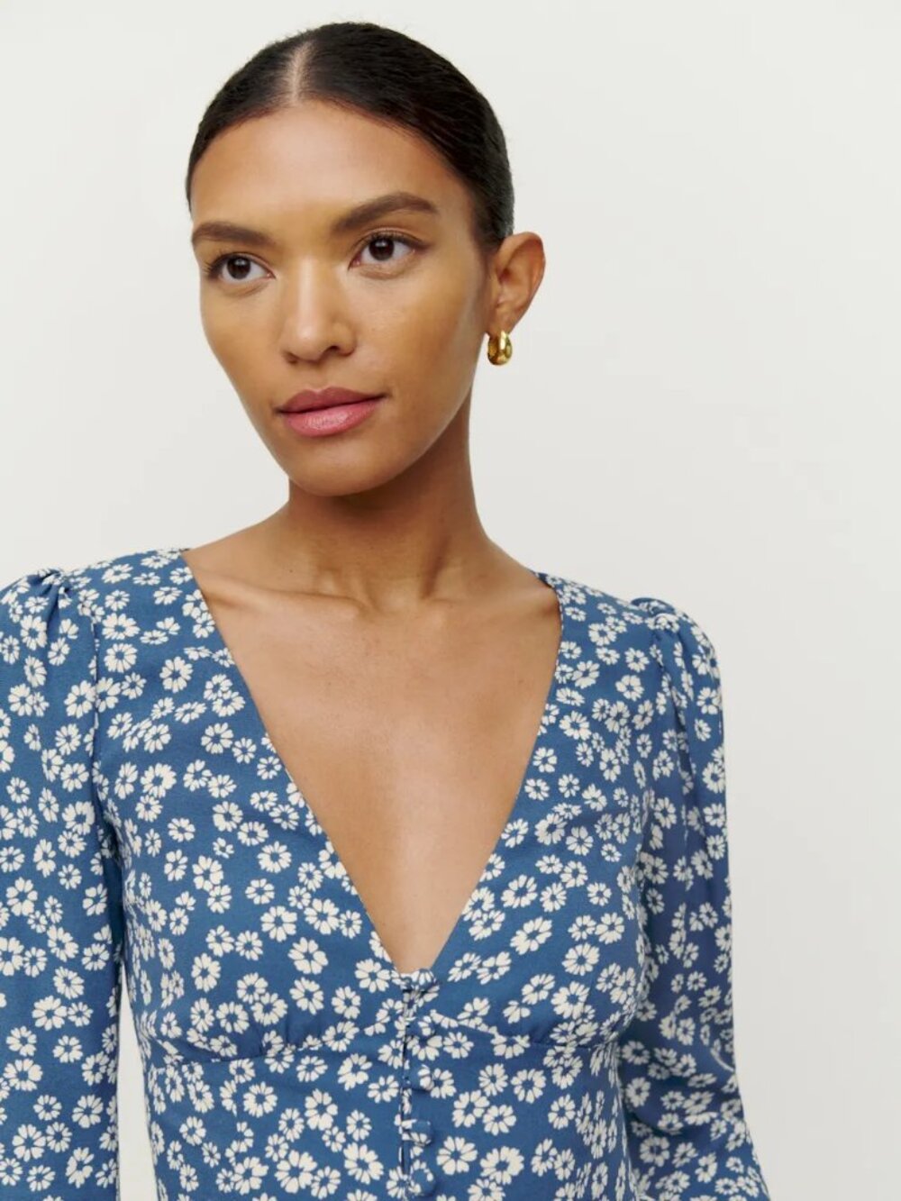 Reformation Nell Top Blue - Size S